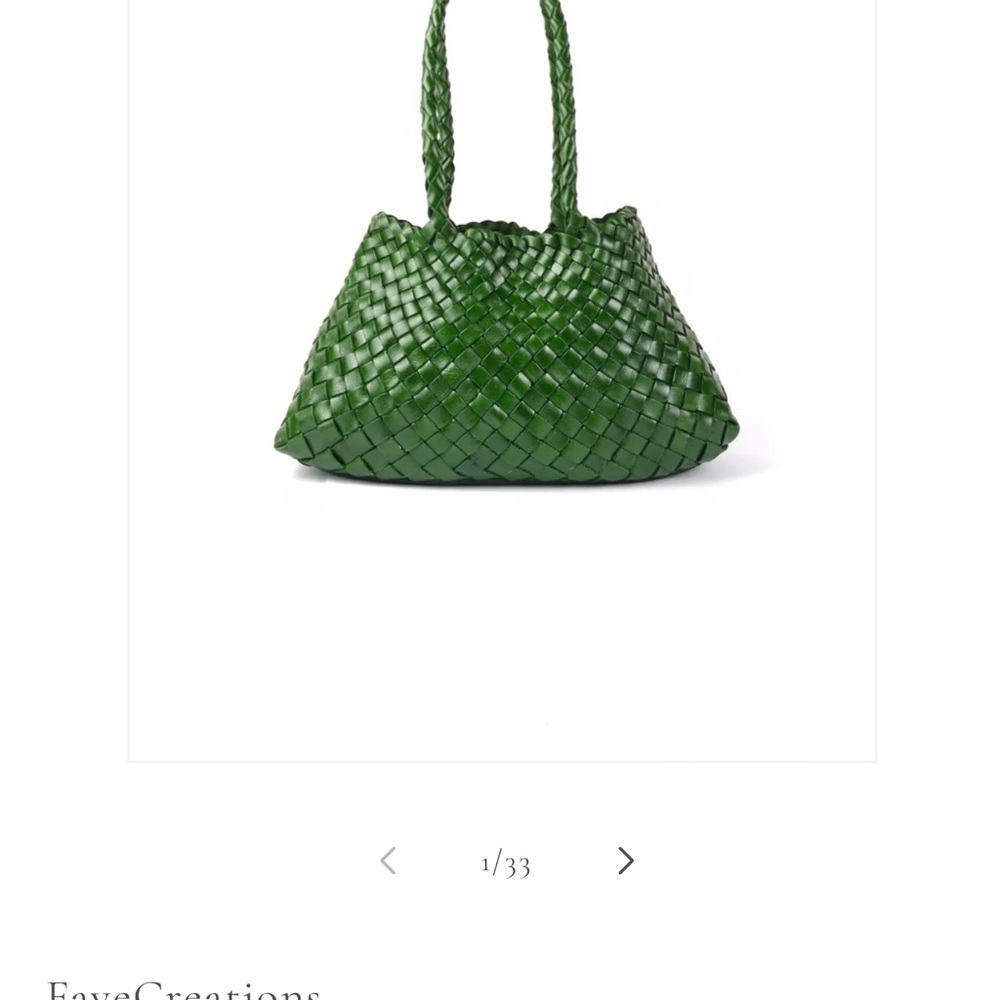 Green Woven Shoulder Bag - Picture 2 of 6
